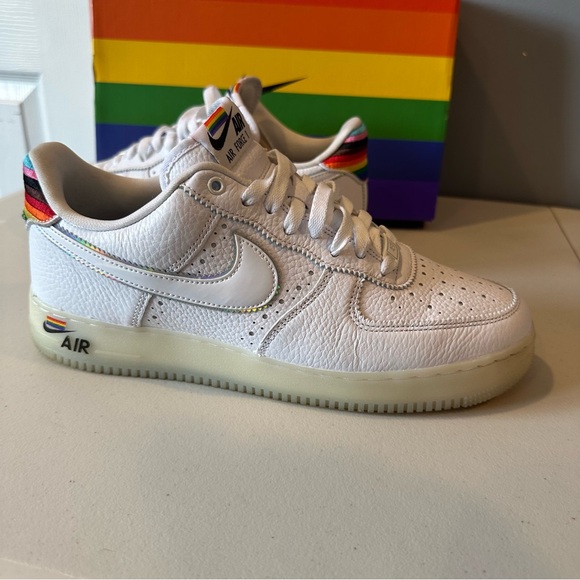 Nike Air Force 1 Low Be True in White/Multi-Color - Picture 10 of 14
